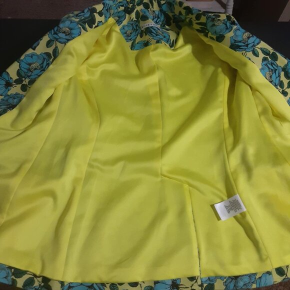 ALICE + OLIVA MACEY NOTCH COLLAR FITTED FLORAL BLAZER SIZE 6 - Picture 9 of 16